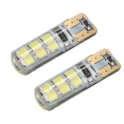 

10PCS T10 2835 12LED DC 12V Auto Automobile Width Lamp Kit Car License Plate Pure White LED Light Bulb Set