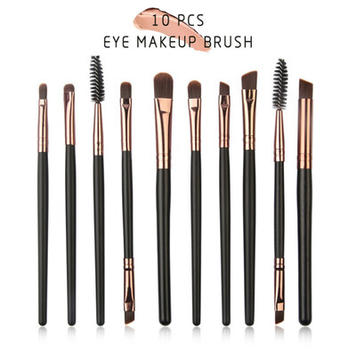 

MAANG 10pcs Eye Makeup Brushes Set Lip Brush Powder Soft Hair Professional Cosmetic Brush Tools Kit