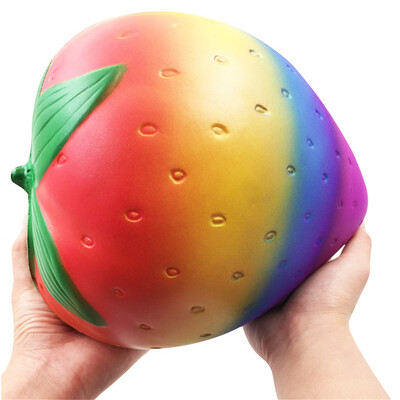 

YIWULAJumbo Super Giant Soft Rainbow Strawberry Slow Rising Squeeze Toy