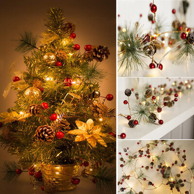 

Tailored Christmas Tree Strings Lights Fairy Pine Cone LED Garland Xmas Party Home Decors