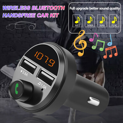 

Wireless Bluetooth Handsfree Car Kit FM Transmitter MP3 Player Dual USB Charger USB fast charge