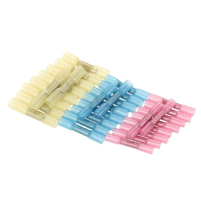 

100PCS 10-12 14-16 18-22AWG Solder Seal Wire Connectors Heat Shrink Butt Connector Terminals Electrical Waterproof Insulated Marin