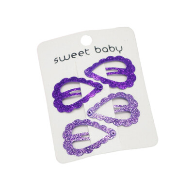 

New 4 Pcs Girls Hair Clips Cute Sequins Design Hair Pin Set Children Hairpin Princess Hair Accessories