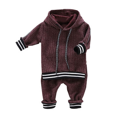 

Autumn Baby Boy Clothes Outfits 2pcs Long Sleeve Striped Letters Hoodie SweatshirtTrousers Pants Casual Sets