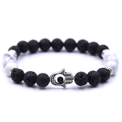 

Natural Volcanic Stone Beaded Bracelets For Women Men Multicolor Inlaid Zircon Beads Gifts Souvenirs