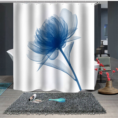 

Gobestart Popular Waterproof Shower Curtain With 12 Hooks Printed Bathroom 180x180cm