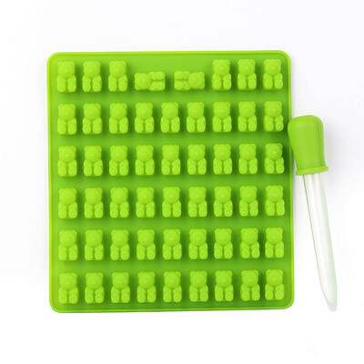 

Candy Silicone Moulds Ice Cube Trays - Gummy Bear Moulds with 3 Dropper Pipettes