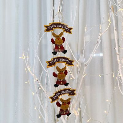 

Gobestart Tree Wooden DIY Christmas Xmas Gifts Sleigh Ornaments Pendants Hanging Tree Gift