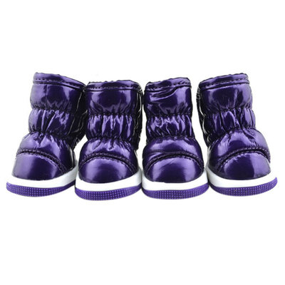 

Lovely Pet Autumn&Winter Snow Dog Boots Casual Dog Shoes Pet Slip-resistant Waterproof Shoes For Dog 4 PcsSets