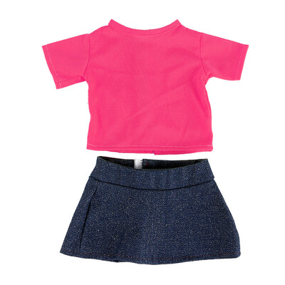 

Tailored T-Shirt Skirt For 18 Inch American Boy Doll Accessory Girl Toy Clothing Set