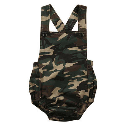 

Newborn Baby Boys And Girls Camouflage jersey Clothes Bodysuit Jumpsuit Fit For 0-18M