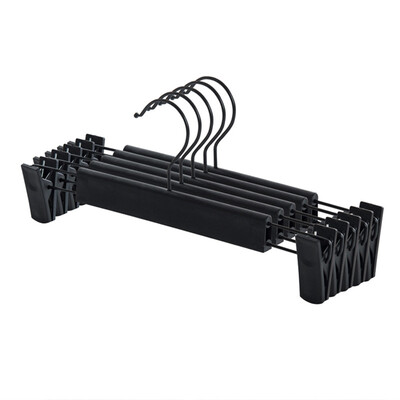 

5PCSSET Metal Pants Skirt Hangers Trouser Stand Holder With 2 Clips Adjustable