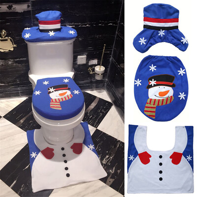 

〖Follure〗New Christmas Decoration Christmas Snowman Lid Single Toilet Cover