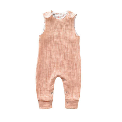

Infant Baby Girls Solid Print Sleeveless Rompers Kids Boys Casual Bodysuit Jumpsuit Newborn Clothes