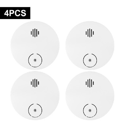 

Wireless Smoke Detector Photoelectric Fire Alarm Battery-Powered Light Sound Warning Fire Safety for Home Hotel School