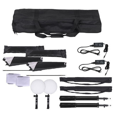 

Andoer LED Photography Studio Lighting Light Kit with 2 30W LED Lamp 2 Softbox 2 Light Stand 1 Carrying Bag