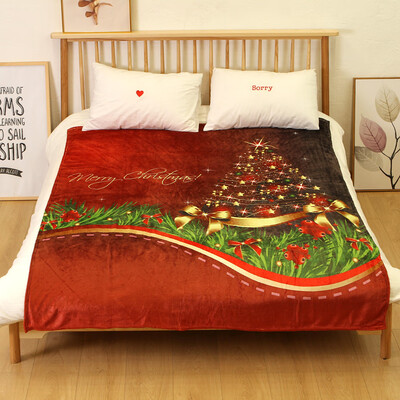 

Tailored Christmas Blanket Flannel Fabric Sofa Bed Blanket 150X200CM