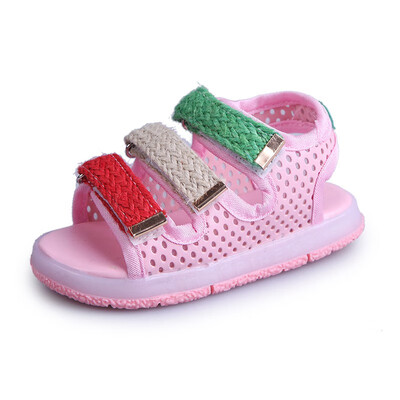 

New Led Kids Soft Breathable Sandals Children Luminous Lighted Shoes BoyGirls Colorful LED lights Children Shoes