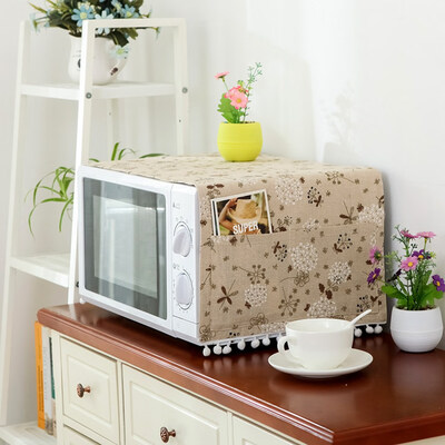 

Microwave Cover Microwave Oven Hood Oil Dust Cover With Storage Bag Kitchen Accessories Supplies Home Decoration
