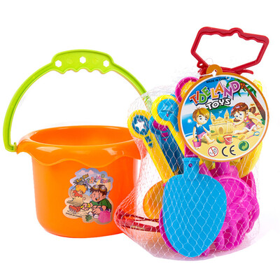 

YIWULA9PC Cartoon Tiny Beach Sand Tools Toys Bucket Set Children Outdoor Toys