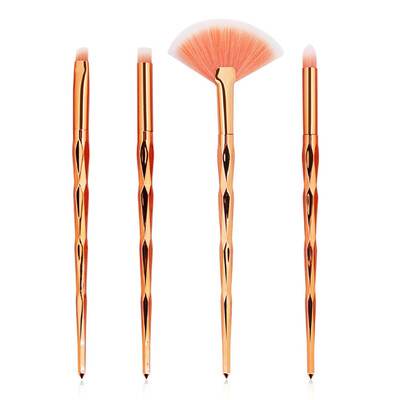 

MAANGE Colorful Makeup Brush 4Pc Makeup Brushes Set Powder Nylon Hair Foundation Face Eyeshadow Eyeliner Lip Cosmetic Brush
