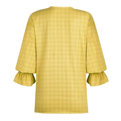 

Blouse Women Yellow Loose Half Sleeve Autumn Shirts Ladies Streetwear Summer Baggy Blouse Beach Female Plus Size Tops