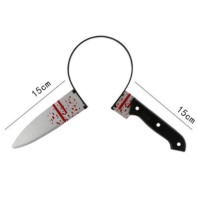 

New Halloween Party Cosplay Tricky Props With Scissors Blood Decor Hammer Headwear Head Band