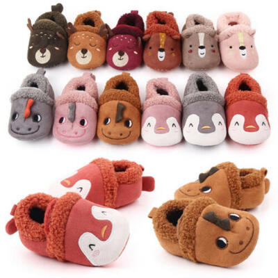 

Infant Baby Girls Boys Toddler Anti-slip Winter Warm Slippers Soft Fleece Shoes