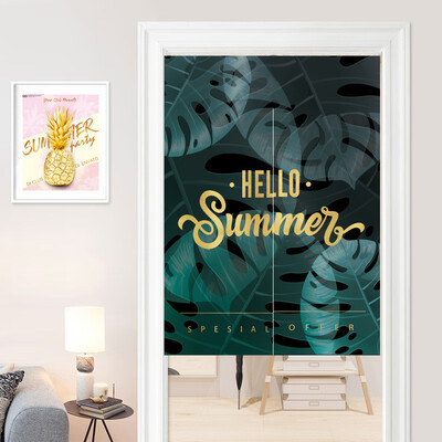 

Toponeto Tropical Plant Curtain Fabric Partition Curtain Cloakroom Decorative Curtain