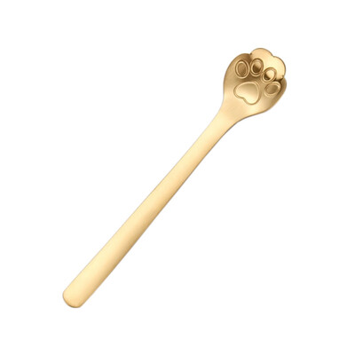 

Cute Stainless Steel Kitty Cat Claw Coffee Spoon Stirring Mug Spoon Teaspoon Tea Cake Dessert Spoon Long Handle Tableware