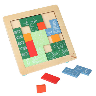 

YIWULAChildren Baby Puzzle Intelligence Baby Kids Wooden Learning Educational Toy
