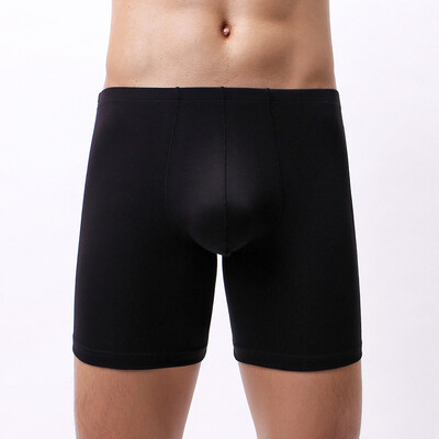 

Men Underwear Boxer Briefs Soft Comfy Bamboo Fiber Underpants Shorts Solid Color
