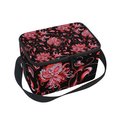 

ALAZA Insulated Lunch Box Vintage Flowers Persian Lunch Bag for Men Women Portable Tote Bag Cooler Bag
