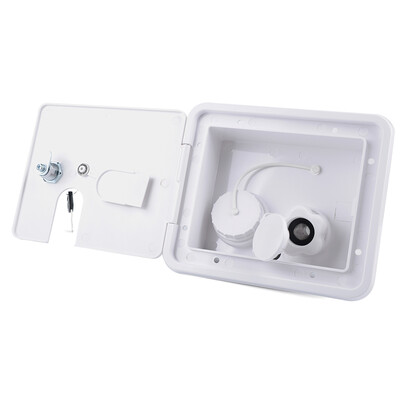 

White Gravity Water Hatch Inlet Integrated Water Tank RV Trailer Camper Universal Controllable Gravity Water Intake