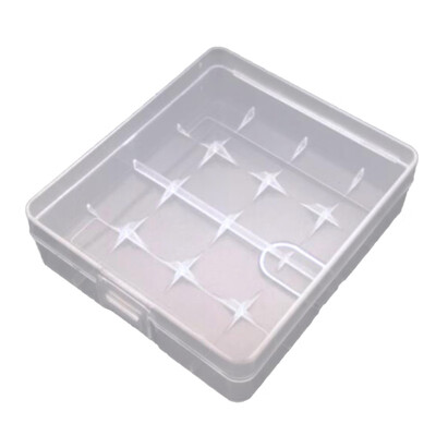 

Clear Battery Case For 4x18650 Batteries Protective Travel Box Holder Useful
