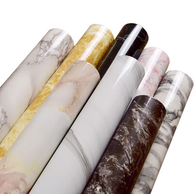 

5m Marble Pattern Water-resistant Moistureproof Removable Self Adhesive Wallpaper Peel & Stick PVC Wall Stickers for Living Room B