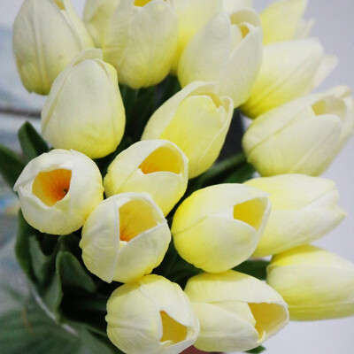 

10pcs Artificial Silk PU Tulips Fake Artificiales Bouquets Party Decor Tulips Wedding Decorative Flowers