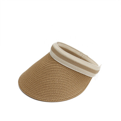 

Hat female summer Korean version ins wind anti-ultraviolet sun hat tide outdoor straw tour topless sun hat sun protection