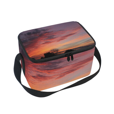 

ALAZA Lunch Box Sunset Evening Clouds Insulated Lunch Bag Large Cooler Tote Bagfor Men Women