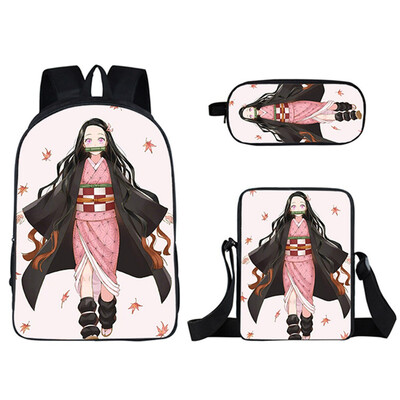 

redCherry Anime Demon Slayer Kimetsu no Yaiba Cosplay Backpack Crossbody Bag Pencil Case Bookbag School Bag