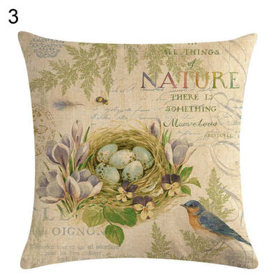 

Vintage Flower Butterfly Throw Pillow Case Cushion Cover Sofa Home Office Decor