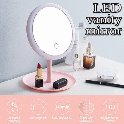 

LED Ring Light Charge Tri-color Light Make-up Mirror