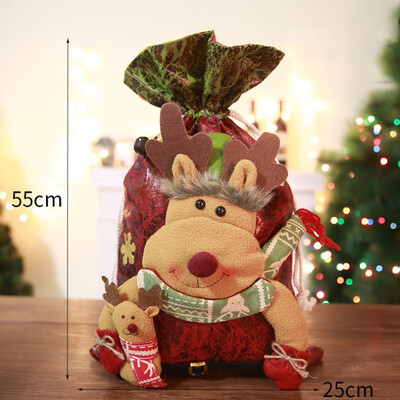

Tailored Christmas Red Cartoon Old Man Snowman Candy Tote Child Gift Bag