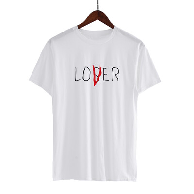

Women Cotton Casual Letter Printed Pure Color Short Sleeve Loose T-shirt Top Basic Clothes