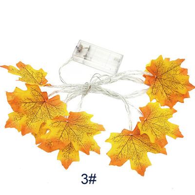 

Halloween LED Light String Autumn Maple Leaves Garland Thanksgiving Decor Christmas Decoration
