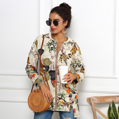 

Women Plush Coat Faux Fur Print Open Front Long Sleeves Zipper Furry Overcoat Coat Button Asymmetry Hem Outwear