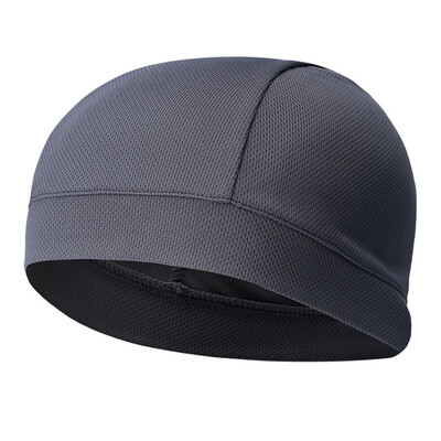 

Summer Absorb Sweat Breathable Elastic Riding Skull Cap Solid Color Outdoor Sport Quick-Dry Cycling Cap For Women Men