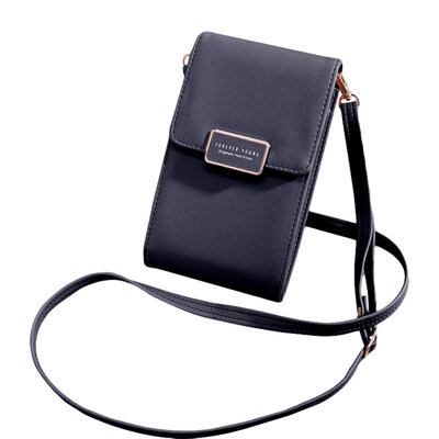 

Fashion Women Solid Color Flap Faux Leather Crossbody Shoulder Bag Phone Holder