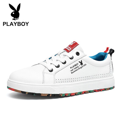 

Playboy PLAYBOY fashion running casual shoes mens low cut non-slip wild DS85186 white 41