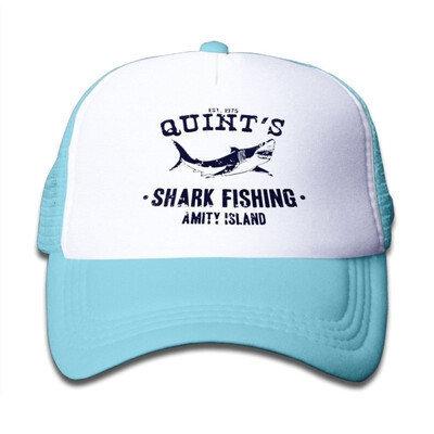 

Adjustable Baseball Mesh Cap Quints Shark Fishing Jaws Trucker Hat for Toddler